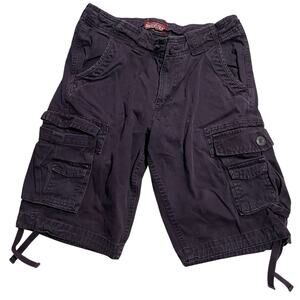 Matchstick Cargo Shorts Utility Militarycore Mens Size 29 Dark Purple 11" Inseam